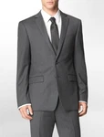 Calvin Klein Men's Extreme Slim Fit Two Button Grey Pinstripe Blazer Sz. 42R. Fixed Price $195.00.