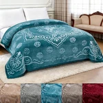 90.5" Full Queen Fleece Bed Blanket 8LB Embossed Velvet Mink All Season. Fixed Price $44.64.