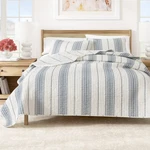 Farmhouse Stripe Quilt Set With Shams - Great Bay Home (full /. Fixed Price $21.99.