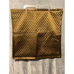 Ann Gish Silk Pillow Sham Dark Gold Quilted Zipper Luxury Bedding 26X25. Fixed Price $49.99.