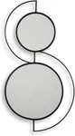 Modern Black Wall-mounted Accent Mirror With Metal Frame By Ashley Shayham. Fixed Price $216.99.