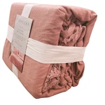 Casaluna King Heavyweight Linen Blend Duvet & Sham Set Rose 300 Thread Count New. Fixed Price $54.99.