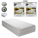 2X Twin Size Bed Mattress Cover Zipper Plastic Waterproof Bug Protector Mite. Fixed Price $29.99.
