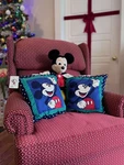 Vtg Mickey Mouse & Co Quilted Pillow Sham Set 2 Nwt 90S Disney Polka Dot 14X14. Fixed Price $59.99.