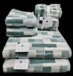 8 Mind Design Color Block Zero Twist Cotton Bath Hand Washcloth Towel Set New. Fixed Price $77.90.
