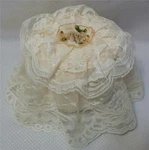 Vintage Lace Toilet Paper Extra Roll Cover*zipper*quilted INTERIOR*5". Fixed Price $18.00.