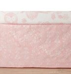 Pottery Barn Baby Kids Crib Skirt Mckenna Velvet Pink New. Fixed Price $35.99.