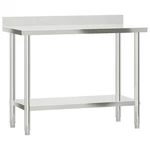 Kitchen Work Table With Backsplash Storage Restaurant Stainless Steel Vidaxl. Fixed Price $100.99.