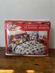 Vtg Disney Mickey For Kids Twin Flannel Sheet Set 3PC 100% Cotton Winter Nos. Fixed Price $84.99.