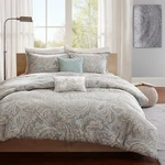 Madison Park Pure Ronan 5 Piece Cotton Comforter Set Down Cozy Bedding Shams. Fixed Price $155.99.