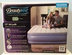 Nib Simmons Beautyrest Queen Size Raised Air Bed 17" Hi-loft Includes Pump. Fixed Price $135.99.