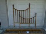 Tall Twin Size Bed Tropical West Indies Bali Hai Regency Beach Islands Steel. Fixed Price $250.00.