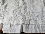 2 Custom White Embroidered Floral Standard Pillow Shams. Fixed Price $22.49.