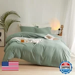 Amwan Sage Green Duvet Cover Twin Size Soft Washed Microfiber 3 Pieces Bedding. Fixed Price $68.49.