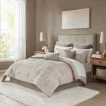 Madison Park Emilia 12 Piece Jacquard Comforter Set With Bed Sheets Shams Pillow. Fixed Price $194.99.
