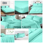 Bedding Collection 100% Cotton 1000 Or 1200 Tc Aqua Blue Stripes Choose Item. Fixed Price $38.98.