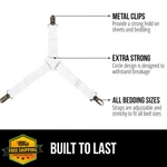 Gorilla Grip White Bed Sheet Holders Fasteners Metal Clips 4 Pack. Fixed Price $27.99.