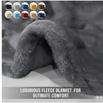 Reversible Large Faux Fur Fleece Throw Super Soft Light Weight Sofa Bed Blanket. Fixed Price $16.79.