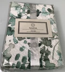 Naida Pillow Sham By Surya Euro Quilted White Turquoise Botanical NDA2000-ES. Fixed Price $23.18.