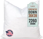 Ultra Soft 28X28 Synthetic Down Pillow Insert - Large Square Euro Sham. Fixed Price $72.99.