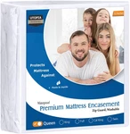 Utopia Bedding Premium Waterproof Bug Mattress Cover, Queen Zippered Matt.... Fixed Price $38.56.