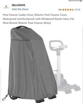 New, Unopened Seluglove Plastic Cover; Waterproof & Dust-proof, Gray, Pool Equip. Fixed Price $20.00.