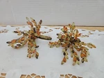 Set 2 Vintage Beaded Napkin Ring/holder Earthrone Colors Floral Design. Fixed Price $23.10.