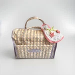 American Girl Bitty Baby Lavender & Pink Diaper Bag Changing Pad + Bib Stars. Fixed Price $14.99.