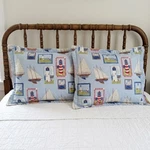Vtg Westpoint Stevens Standard Pillow Shams Sailboat Lighthouses Nautical Beach. Fixed Price $24.00.