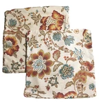 World Market Pillow Shams Euro 18 Inches Square Set Of 2 Cotton Floral Zipper. Fixed Price $25.00.