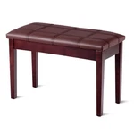 Solid Wood Pu Leather Piano Bench Padded Double Duet Keyboard Seat Storage Brown. Fixed Price $54.99.