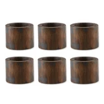 Design Imports CAMZ12242 Black Rub Finish Wood Band Napkin Ring - Set Of 6. Fixed Price $24.99.