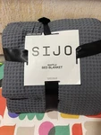 Sijo Home Cooling Eucalyptus Waffle Knit Storm Gray Bedding Blanket King. Fixed Price $100.00.