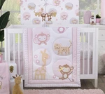 Sweet Jungle Friends 3 Piece Mini Crib Bedding Set. Fixed Price $42.99.