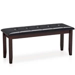 Upholstered Pu Dining Room Bench Solid Wood Button Tufted. Fixed Price $89.49.