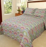 Lavish Home Melanie King Size 3-PIECE Quilt Set Colorful Scalloped 66-10001-K. Fixed Price $19.99.