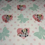 Vintage Disney Minnie Mouse Blanket 74X 88 Twin White Pink Satin Trim Hearts. Fixed Price $25.00.