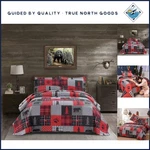 Queen Size Bedding Set With Rustic Plaid Design And Comfortable Pillow Shams. Fixed Price $59.53.