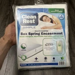 Queen Clean Rest Pro Box Spring Encasement Blocks Allergens, Microtoxins, Dust. Fixed Price $25.00.