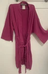 Under The Canopy Robe One Size Organic Cotton Lounge Pink Attached Tie. Fixed Price $25.49.
