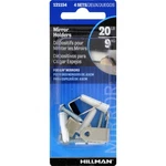 Hillman 121154 Small 20 Lbs. Capacity Hidden Mirror Holders Set (pack Of 10). Fixed Price $25.38.