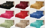 New Versatil 3PC Solid Double Stitched Butterfly Embroidery Bedroom Spread Quilt. Fixed Price $44.20.