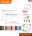 Ultra Soft Hotel Quality Queen Pillow Case Set 2 - Comfort Sweet Dreams. Fixed Price $23.99.