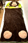 Hugfun Kids Animal Head Monkey Sleeping Bag Soft Cozy With Banana Zipper Pull. Fixed Price $40.00.