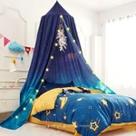 Ocean Print Kids Bed Canopy, Girls Princess Dreamy Room Decor, Soft Ha.... Fixed Price $55.76.