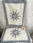 L.l. Bean Mariners Star Quilted Pillow Shams Nautical Compass Design Set Of Two. Fixed Price $42.99.