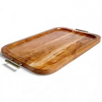 Original 2021 Better Homes & Gardens Acacia Wood Rectangle Tray 13"X 22.5"X 1". Fixed Price $65.45.