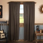 Primitive 84"X40" Plaid Panel Pair Black Rod Pocket Window Curtains Vhc Brands. Fixed Price $69.95.