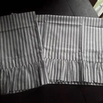 Vhc Brands Ticking Stripe Blue Cream April Olive Pillow Case Sham Set 2 Farmhous. Fixed Price $26.95.