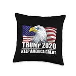 Trump 2020 Keep America Usa Flag Elections 2024 Throw Pillow, 16X16. Fixed Price $35.05.